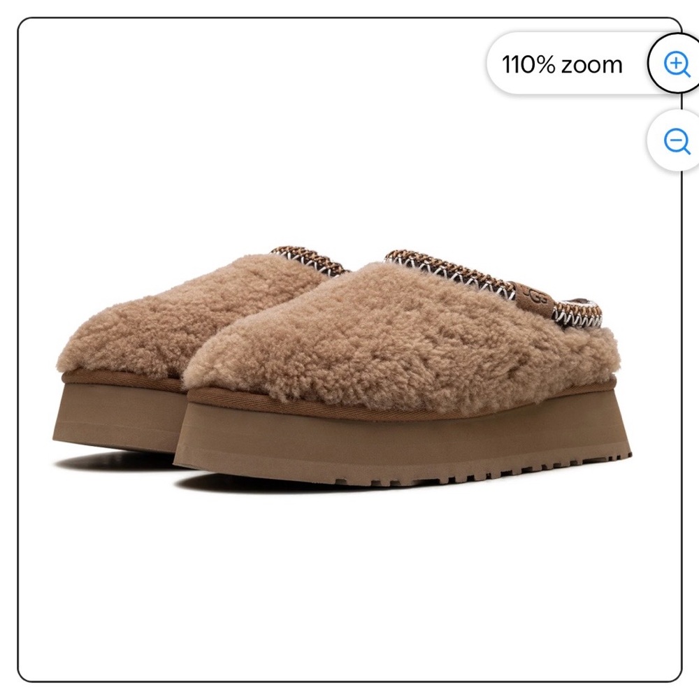 Cozy Shearling Platform Mule - Brown
